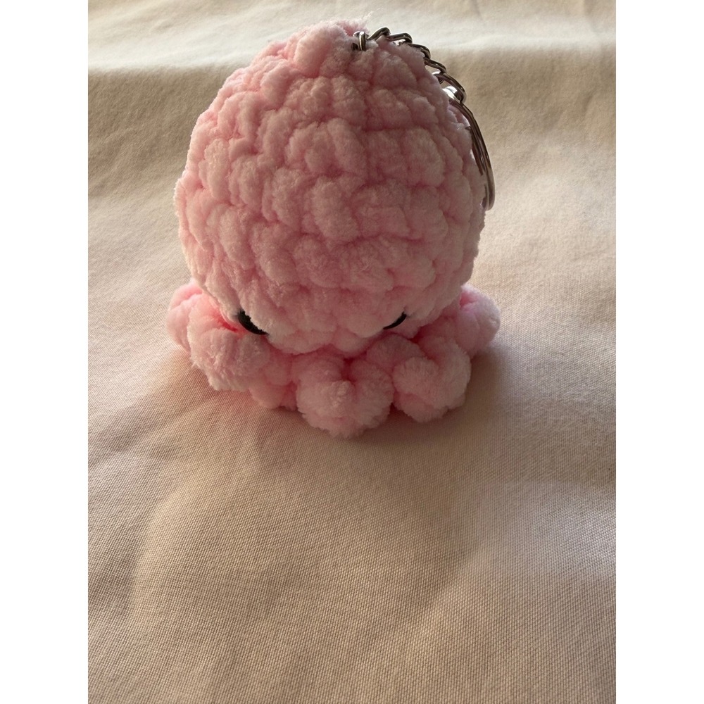 Handmade Plush Octopus Keychain‎ | Choose Your Color | Crochet Bag Charm - Picture 9 of 9